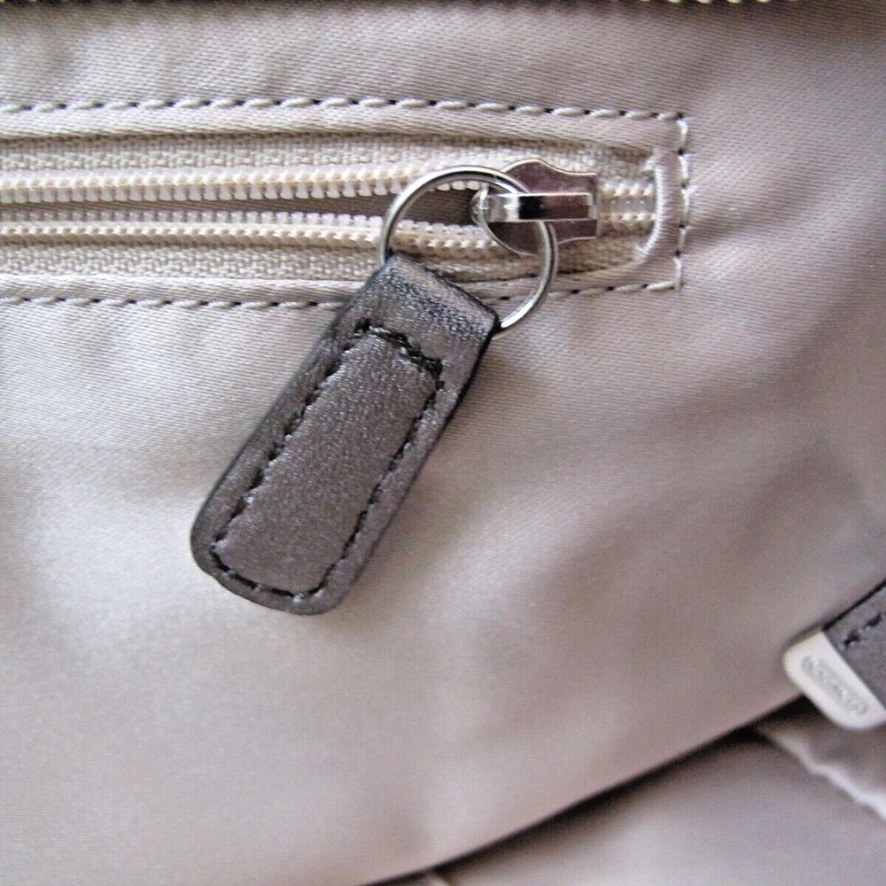 Coach Handbag Purse Taylor F26034 Satchel Pewter Gray Black Leather Tote - Picture 12 of 13